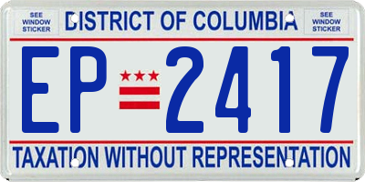 DC license plate EP2417