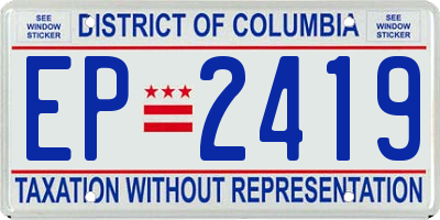 DC license plate EP2419