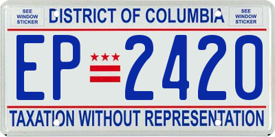 DC license plate EP2420