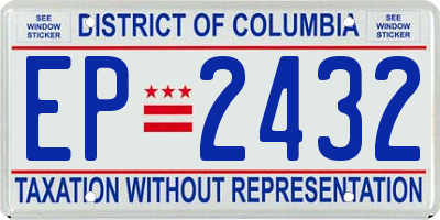 DC license plate EP2432