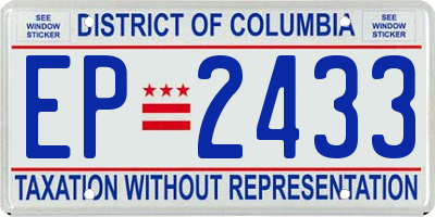 DC license plate EP2433