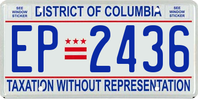 DC license plate EP2436