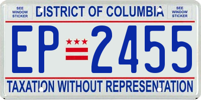 DC license plate EP2455
