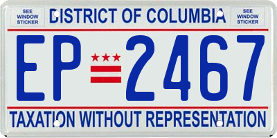 DC license plate EP2467