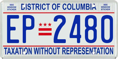 DC license plate EP2480