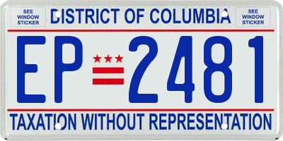 DC license plate EP2481