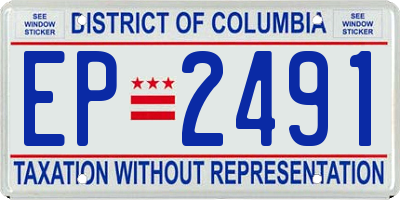 DC license plate EP2491