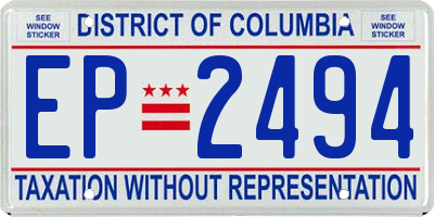 DC license plate EP2494