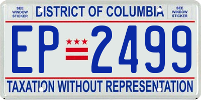 DC license plate EP2499