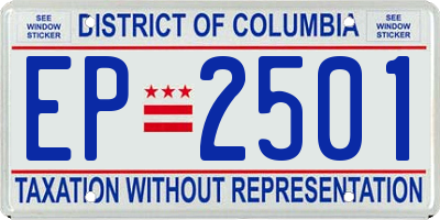 DC license plate EP2501