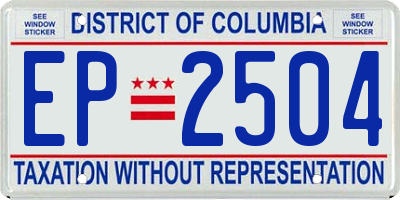 DC license plate EP2504