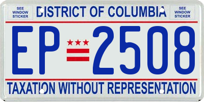DC license plate EP2508