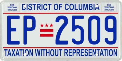 DC license plate EP2509