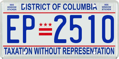 DC license plate EP2510