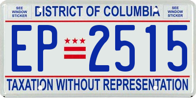 DC license plate EP2515