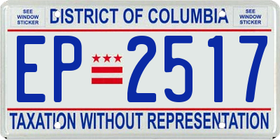 DC license plate EP2517