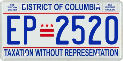 DC license plate EP2520