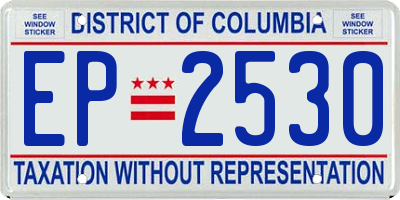 DC license plate EP2530