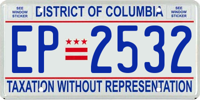 DC license plate EP2532