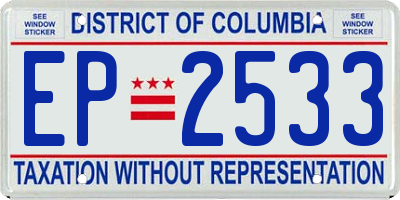 DC license plate EP2533