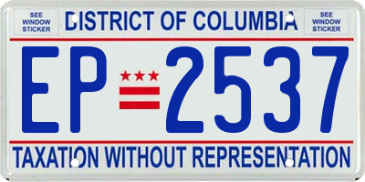 DC license plate EP2537