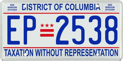 DC license plate EP2538
