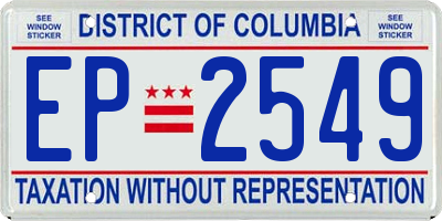 DC license plate EP2549