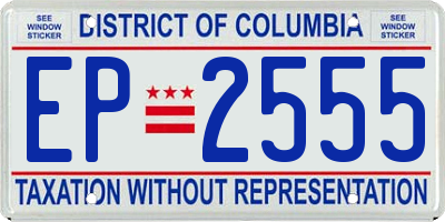 DC license plate EP2555