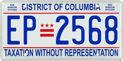 DC license plate EP2568