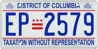 DC license plate EP2579
