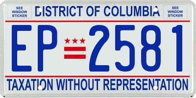 DC license plate EP2581