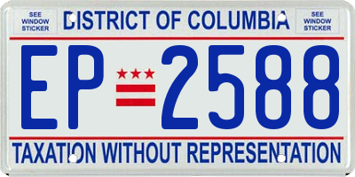 DC license plate EP2588