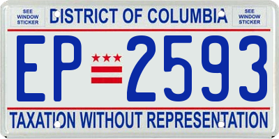 DC license plate EP2593
