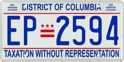 DC license plate EP2594