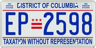 DC license plate EP2598