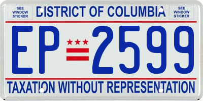 DC license plate EP2599