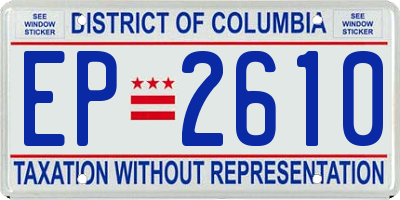 DC license plate EP2610