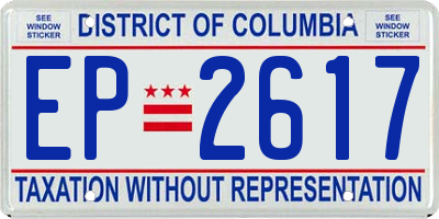 DC license plate EP2617