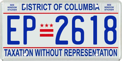 DC license plate EP2618