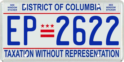 DC license plate EP2622