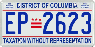 DC license plate EP2623