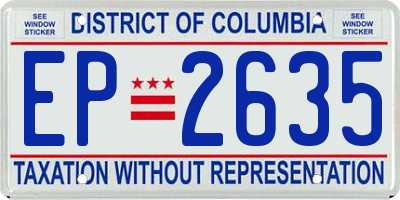 DC license plate EP2635