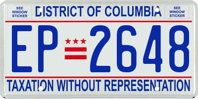 DC license plate EP2648