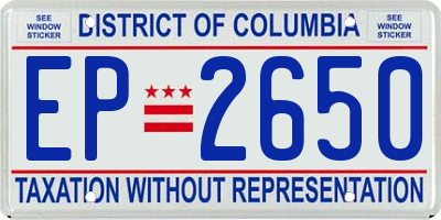 DC license plate EP2650