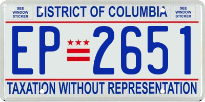 DC license plate EP2651