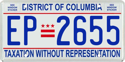 DC license plate EP2655