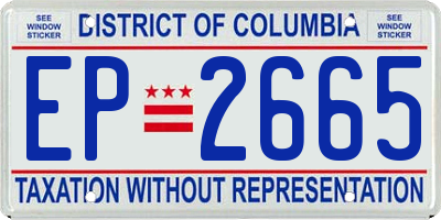 DC license plate EP2665