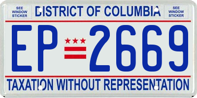 DC license plate EP2669