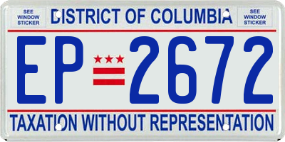 DC license plate EP2672
