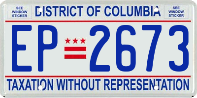 DC license plate EP2673